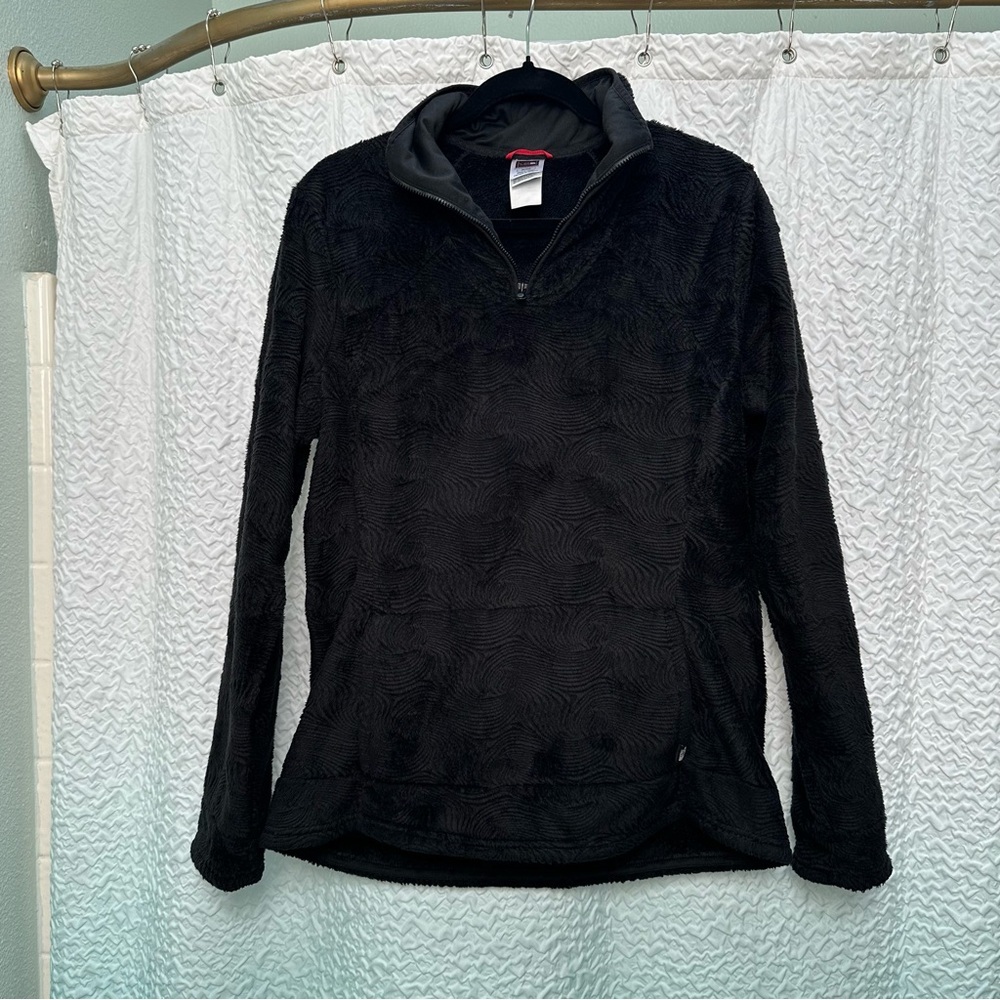 The North Face Black Osito Raschel-Fleece Quarter-Zip Pullover XL women’s